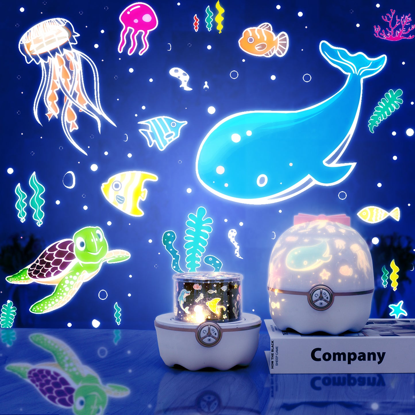 蝴蝶結星空投影燈   可愛萌寵氛圍臺燈   創意浪漫兒童生日禮物  藍牙音箱