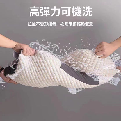 可水洗针织按摩枕头助睡眠 护颈枕芯学生 酒店家用