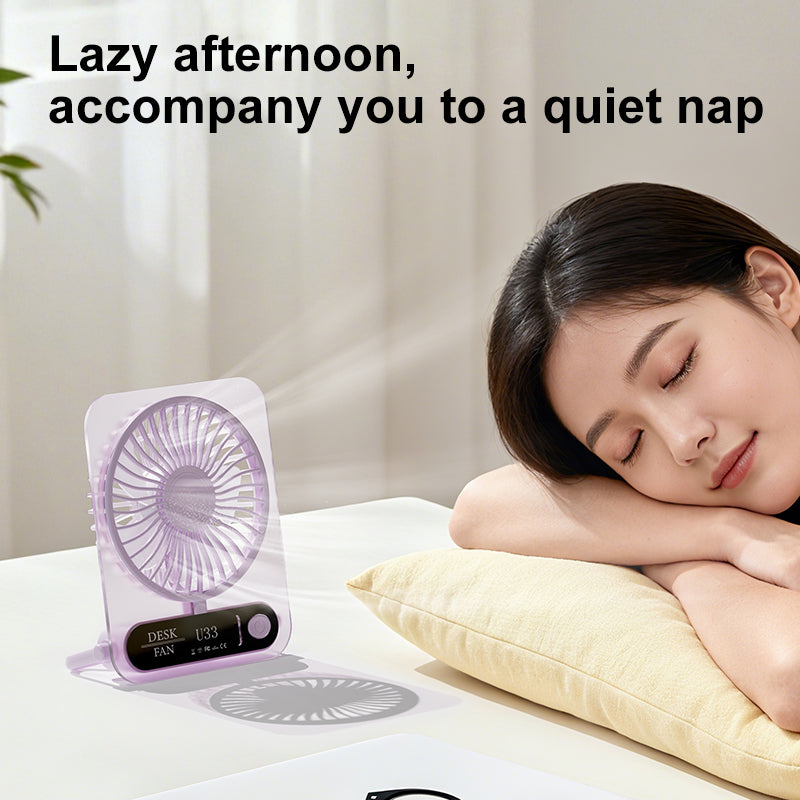 Multifunctional Handheld Fan | Dual-use for Handheld & Desktop Stand Summer Cooling Helper