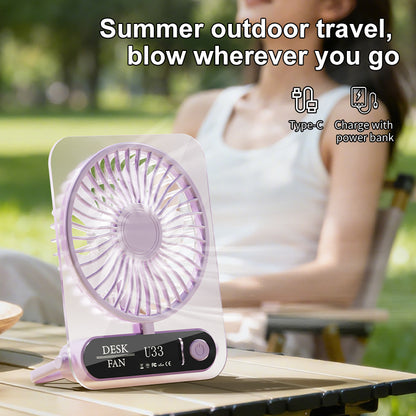 Multifunctional Handheld Fan | Dual-use for Handheld & Desktop Stand Summer Cooling Helper