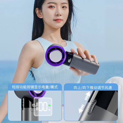 Ice Breeze Mini Fan: 100-Speed Stepless Adjustment, Instant Full-Body Cooling in 1 Second