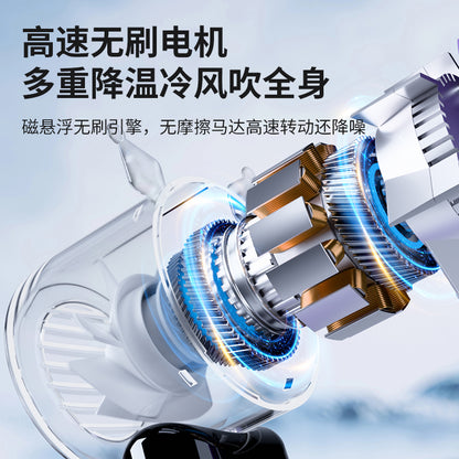 Hurricane Mini Fan (Lavender): Ice-Cool Cooling & 100-Speed Adjustment—Summer's High-Tech Cooler